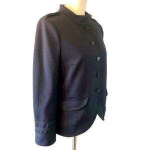 Marc by Marc Jacobs Jacket Military Style Navy Blue with Black Trim Size Small